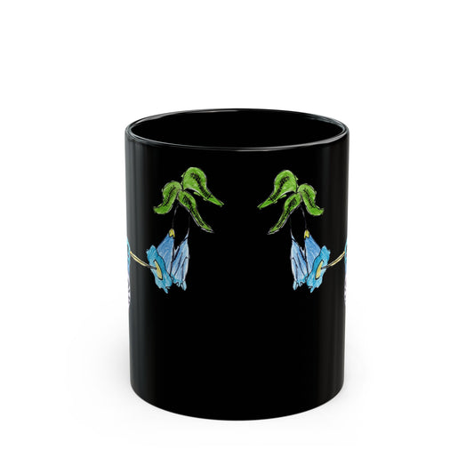 Mug - Hand Drawn Hummingbird and Flower Design