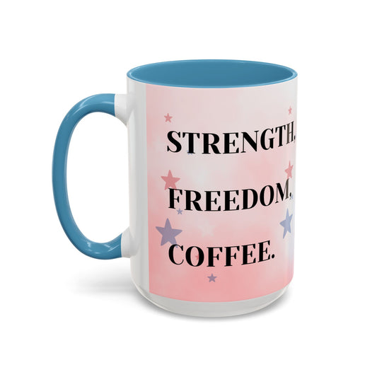 Eagle American Flag Heart - Patriotic Coffee Cup