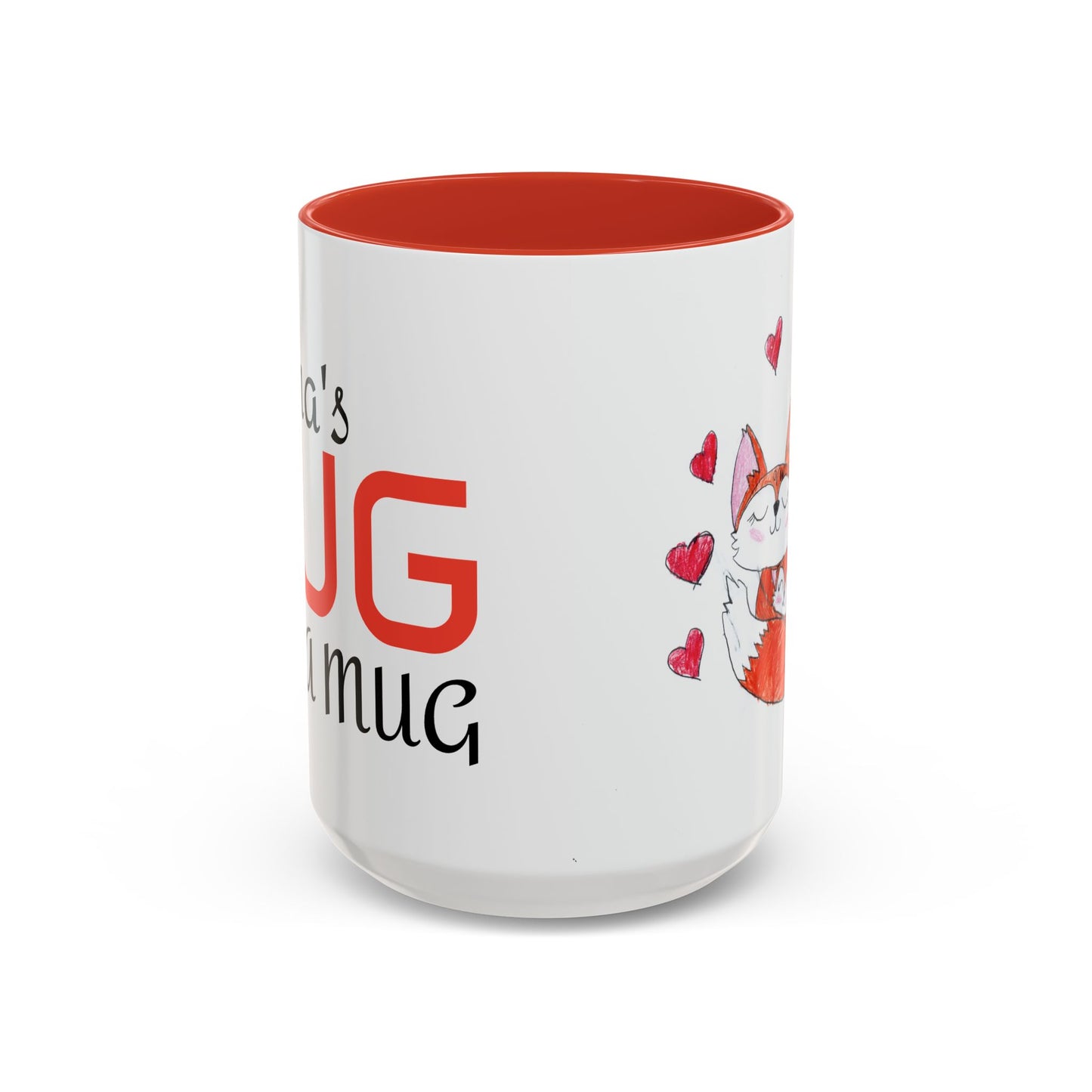 Mug Mama's Hug in Mug with Mama Fox and Baby Fox 11 oz