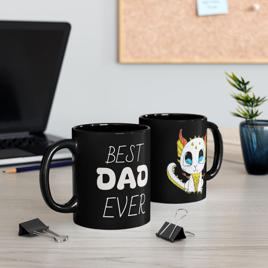Cat Dragon Best Dad Ever Coffee Mug