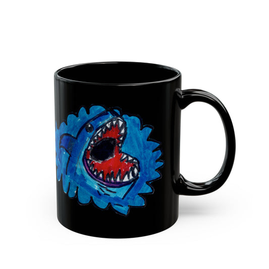 Black Shark Coffee Mug — Illustrated by Daniel (11oz & 15oz)