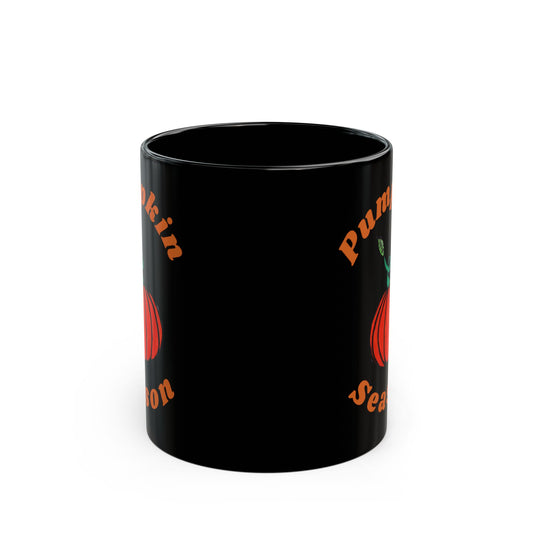 Mug Pumpkin Season Hand-Drawn Pumpkin Black