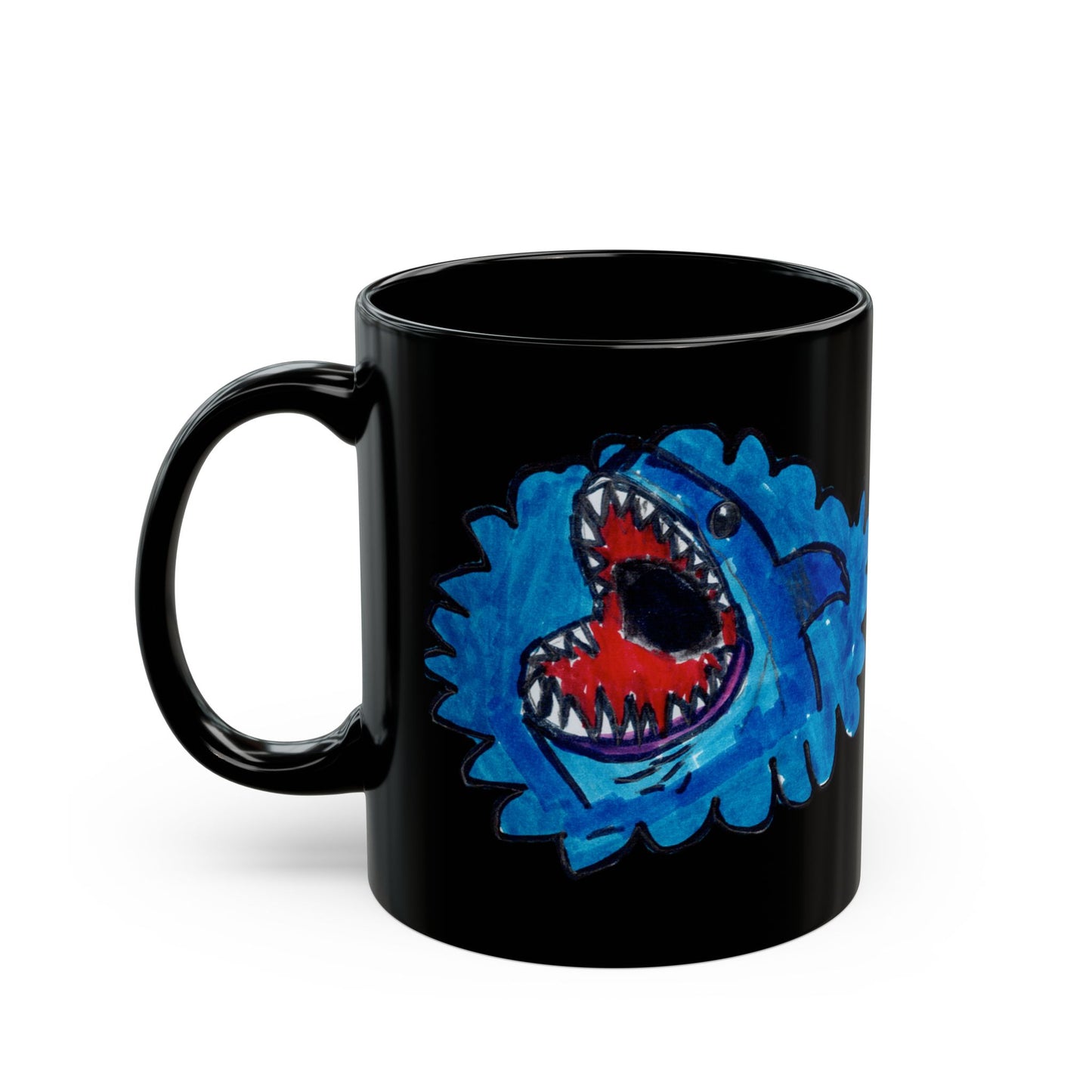 Black Shark Coffee Mug — Illustrated by Daniel (11oz & 15oz)