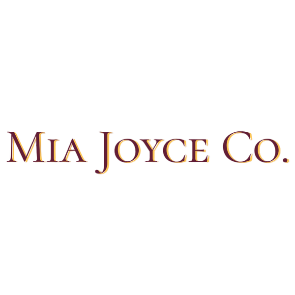 Mia Joyce Co. logo in gold on a white background
